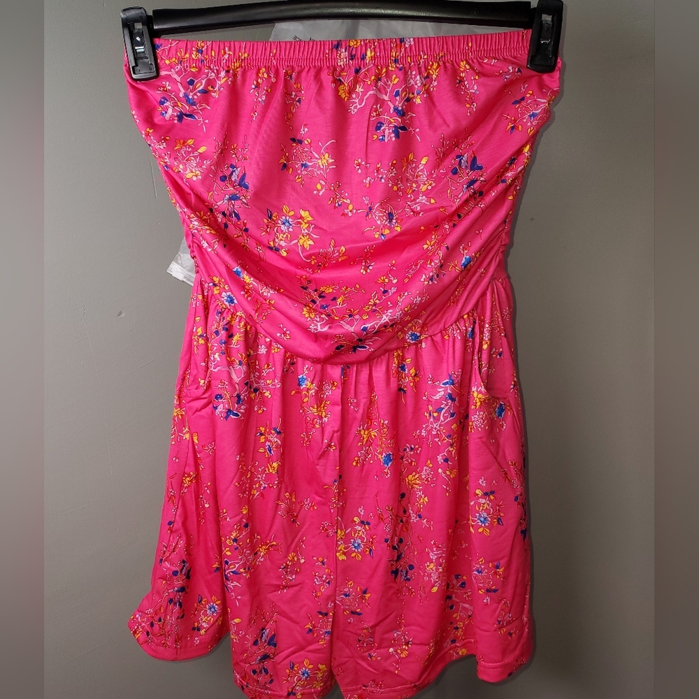 Floral Pink Strapless Jumper